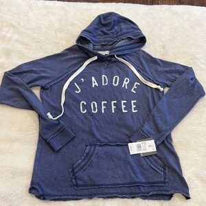 Womens Grayson Threads J Adore Coffee Burnout  Hoodie - Sz Small